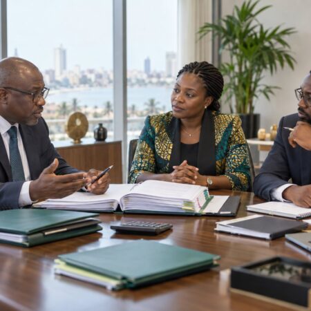 Expertise judiciaire au Togo Réunion de travail sur le dossier d'une entreprise en difficulté, à Lomé